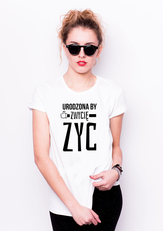T-shirt damski - Urodzona by zwyciężyć AllbagAllprints