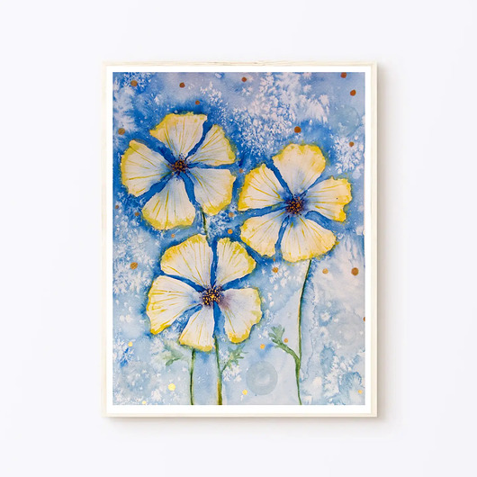 grafiki i ilustracje Oryginalna akwarela. Kwiaty 28x36cm