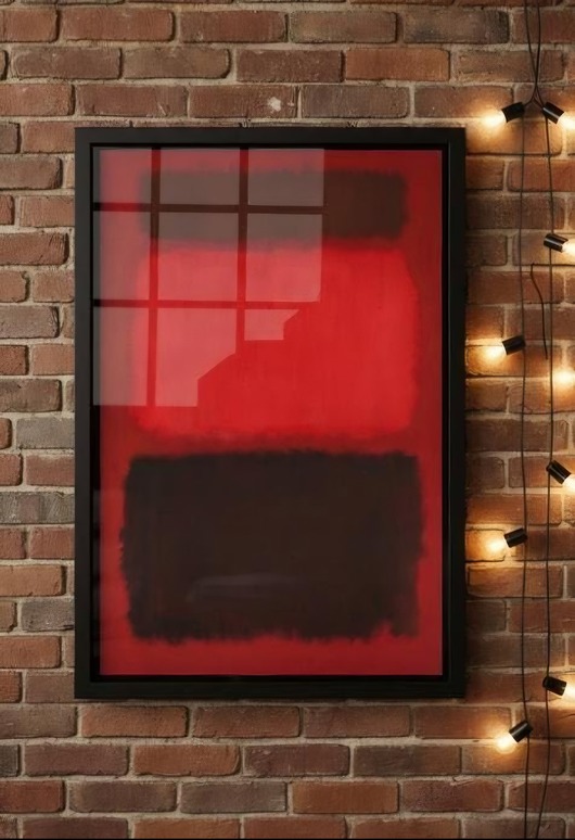 grafiki i ilustracje PLAKAT abstrakcyjny Rothko abstrakcja czerwona brązowa
