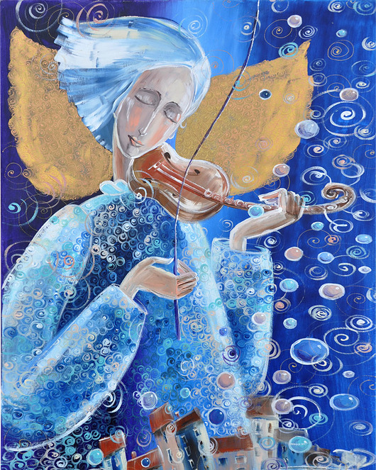 inne Muzyka nad miastem 32x40