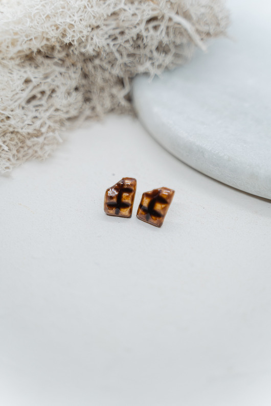 kolczyki ceramiczne Kolczyki porcelanowe CHOCO