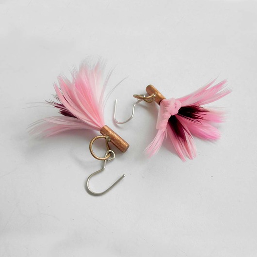 kolczyki z piórami PIÓRKO kolczyki