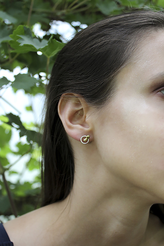 kolczyki srebrne Kolczyki Golden Drop