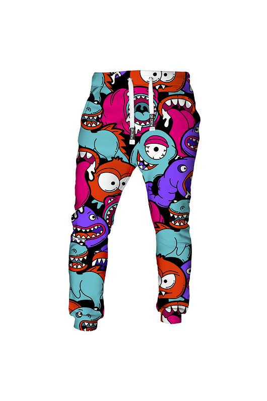spodnie męskie DR.CROW Spodnie Fullprint Colorful Monsters