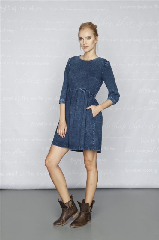 Sukienka STAY TRUE denim (009D2) My manifesto
