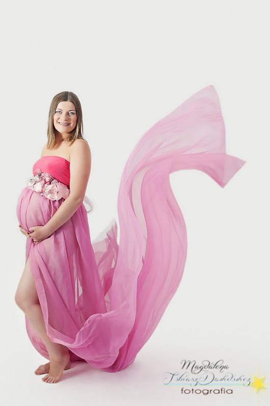 Suknia  ciążowa romantyczna,sesja foto Fascynatory