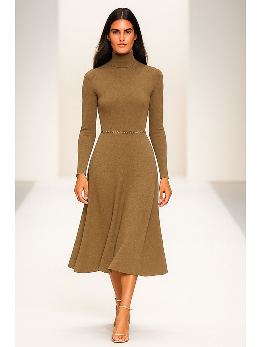 sukienki midi damskie Sukienka cappuccino YY300051