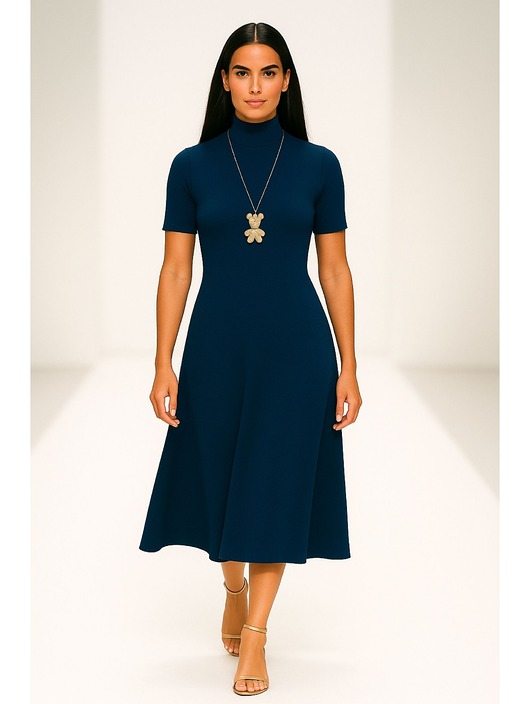 sukienki midi damskie Sukienka granatowa YY300050