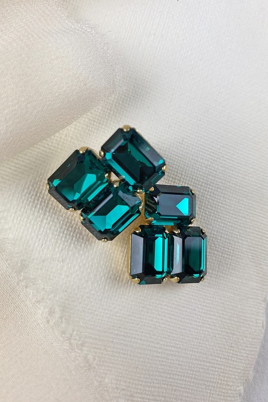 kolczyki swarovski Kolczyki Swarovski EVENING STAR emerald