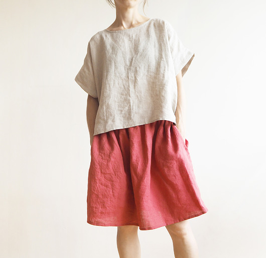 t-shirt damskie Lniana bluzka LULU