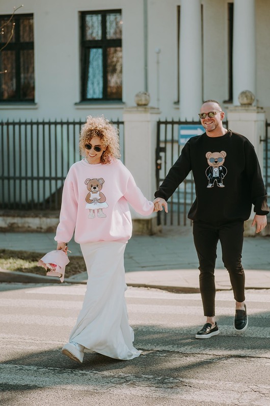 bluza bez kaptura damska Bluza oversize Mr. & Mrs. Teddy