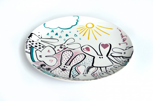 duży talerz Crazy Rabbits kellybubble