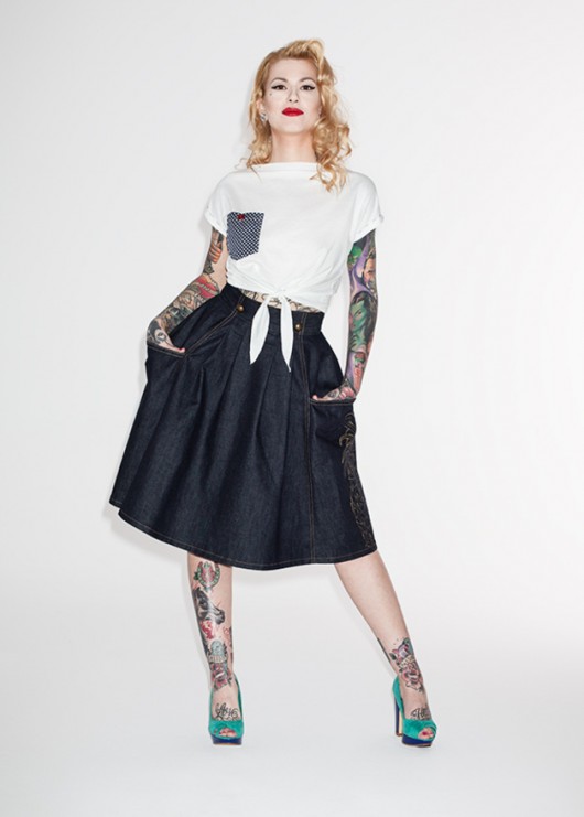 Koszulka wiązana - pin up style pusi