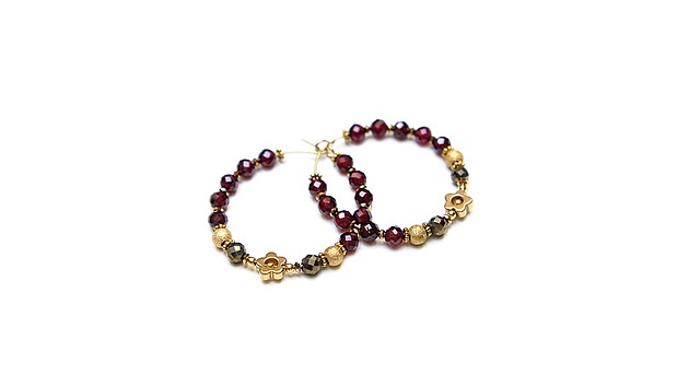 kolczyki - inne Alloys Collection Wianki (Granaty)w  - kolczyki