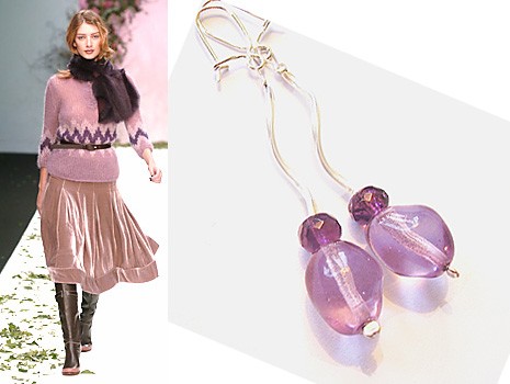 Kolczyki >Pure Violet< Marta Latawiec