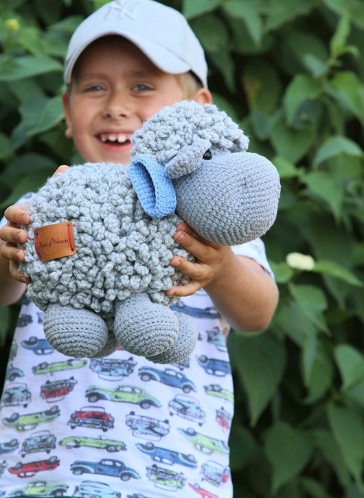 misie i maskotki Kolorowa handmade słodka owieczka w rozmiarze XL