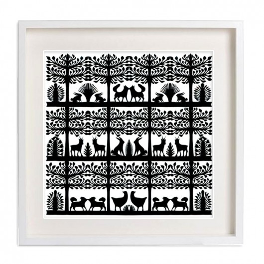 his Majesty's FOREST (Kurpie Art Papercut) na ludowo