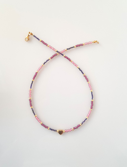 chokery Naszyjnik Short Violet Summer