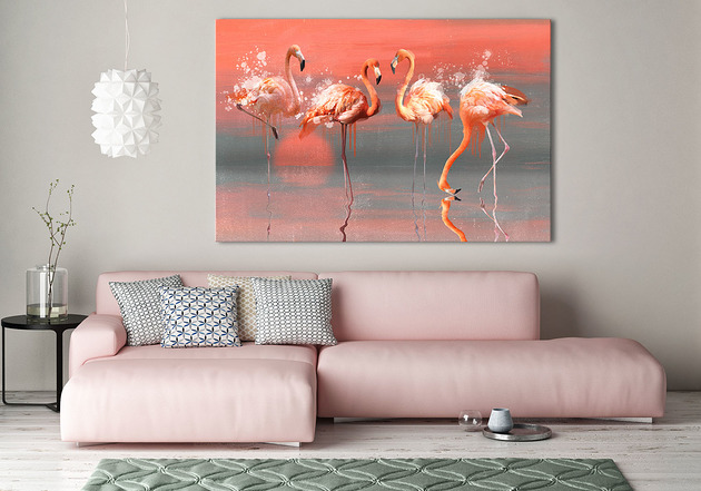 obrazy Obraz na płótnie FLAMINGI 120x80cm