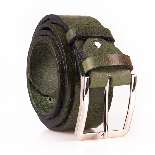 paski damskie Skórzany pasek damski zielony