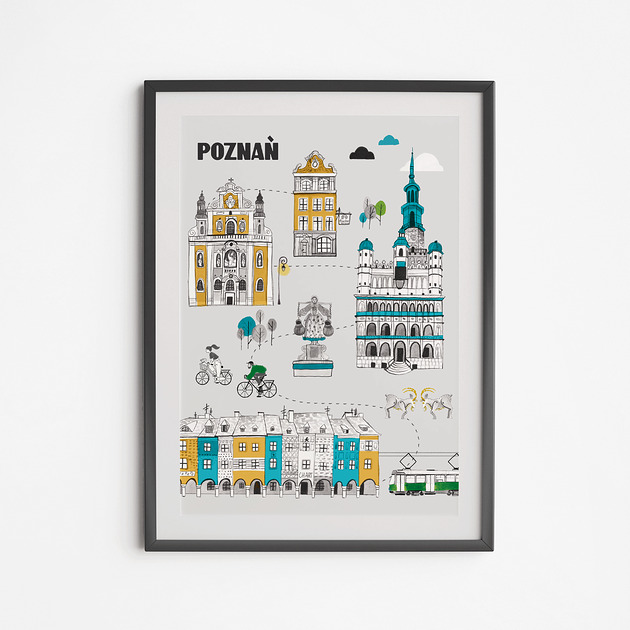 plakaty Plakat Poznań Trasa Spacerowa