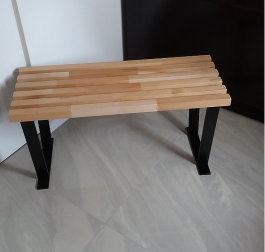 Ławka metalowo drewniana " N " MOIKA DESIGN