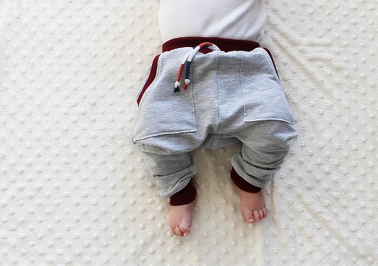 Spodnie baggy newborn marsala midfashion
