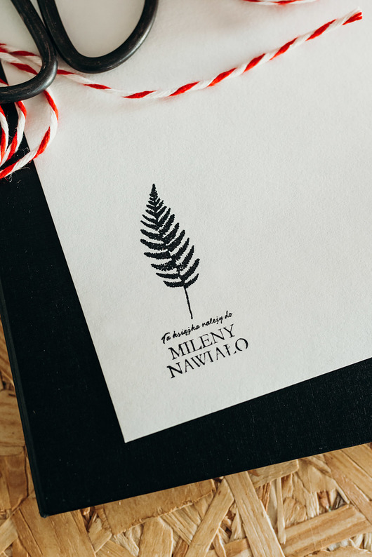 stemple Stempel imienny Ex Libris "Paprotka"