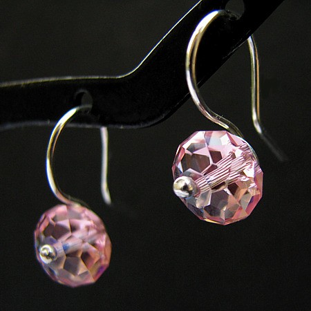 Kolczyki kryształ Swarovski - Rose Rondelles Marisella