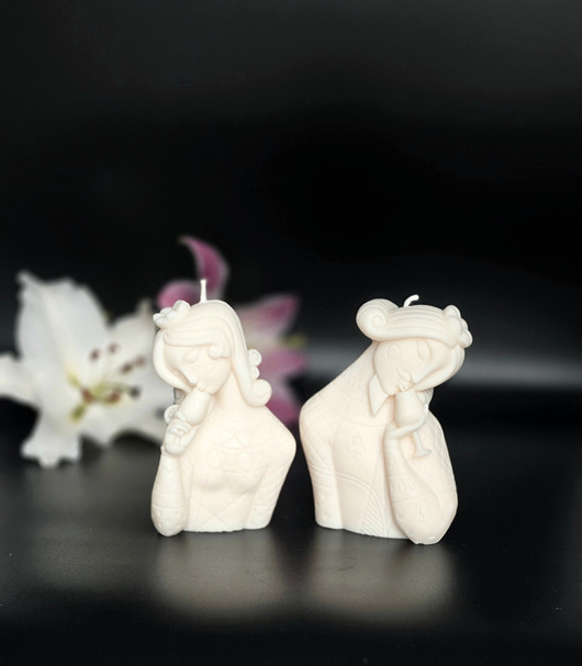 świeczniki i świece Świeca sojowa - Królowa Kier