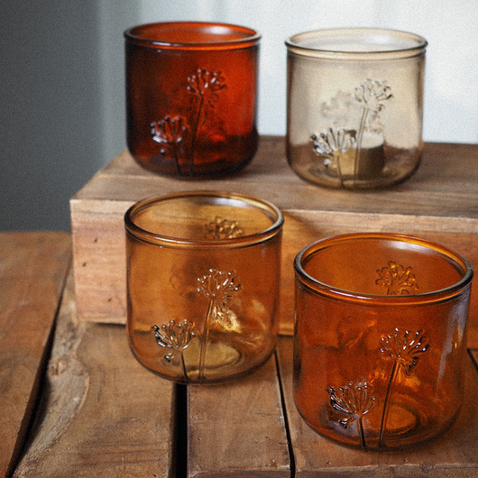 świeczniki i świece Szklany lampion tealight z recyklingu