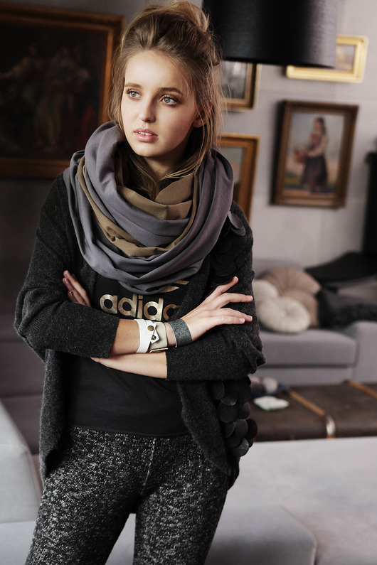 Tuba Komin Szal GRAFIT LATE Skórzana Bransoletka CADOaccessories