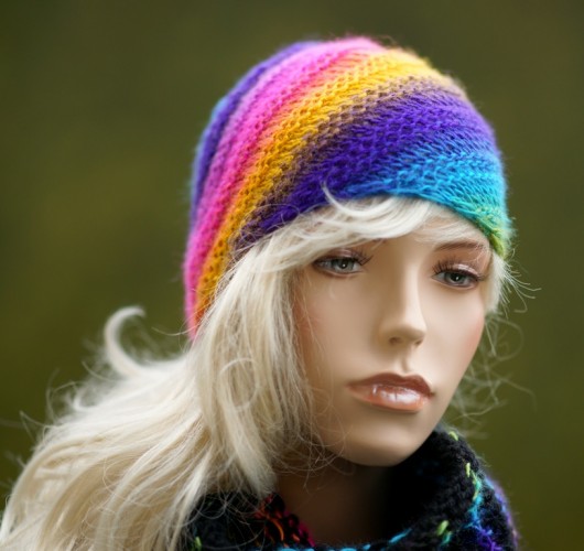 Czapka na drutach Colorfull HERBE DESIGN