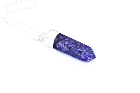 Brazi Colare Kwarc Fiolet w srebrze Brazi Druse Jewelry