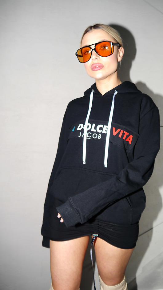 bluza z kapturem damska Bluza hoodie La Dolce Vita