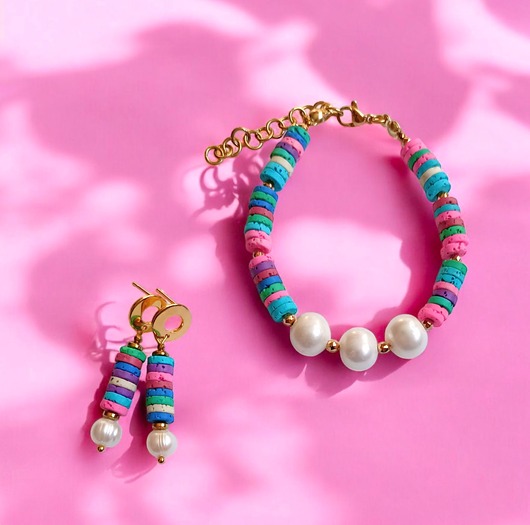 komplet biżuterii RAZEM TANIEJ! bransoletka i kolczyki SUMMER collection