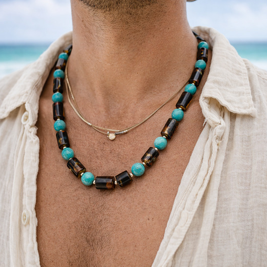 biżuteria męska Naszyjnik bursztynowy męski, bursztyn bałtycki