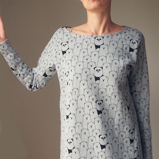 Bluza Pudełko Tunika w miśki ONE MUG A DAY