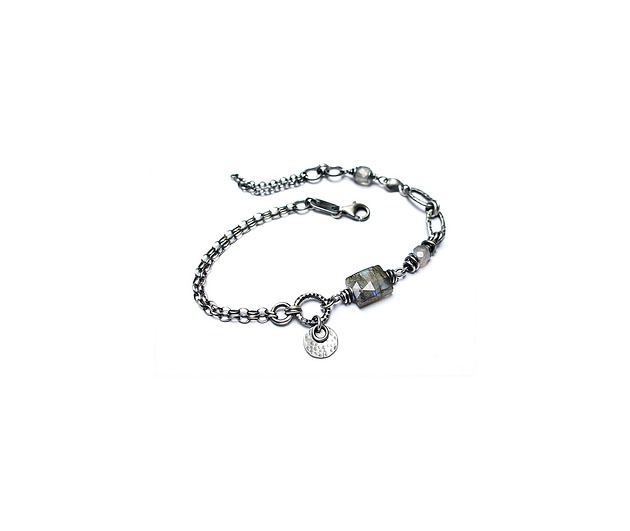 bransoletki wire wrapping Labradoryt  /sztabka  / vol. 2 - bransoletka