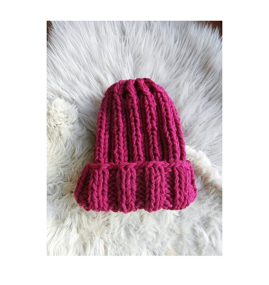 czapki damskie Czapka beanie handmade fuksja