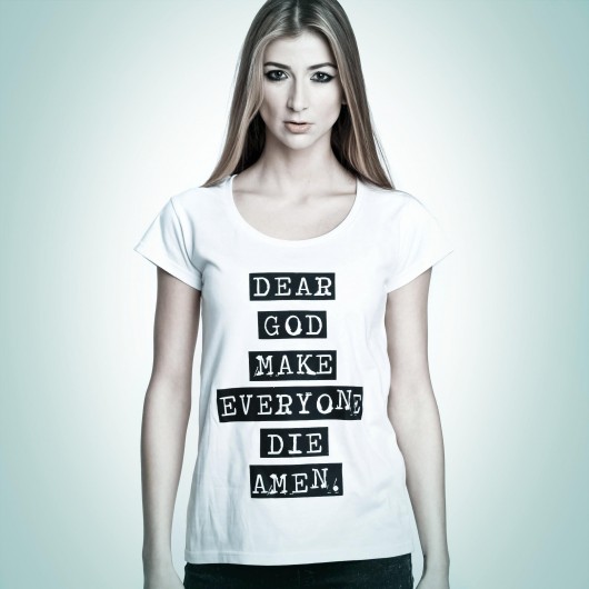 T-SHIRT PORN CORN Dear God Spring NOH8 SYNDICATE