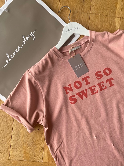 T-shirt NOT SO SWEET różowy elevenstory