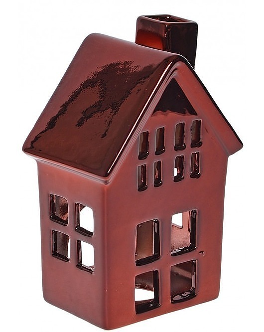 Domek Ceramiczny na Tea-light Bordowy MIA home