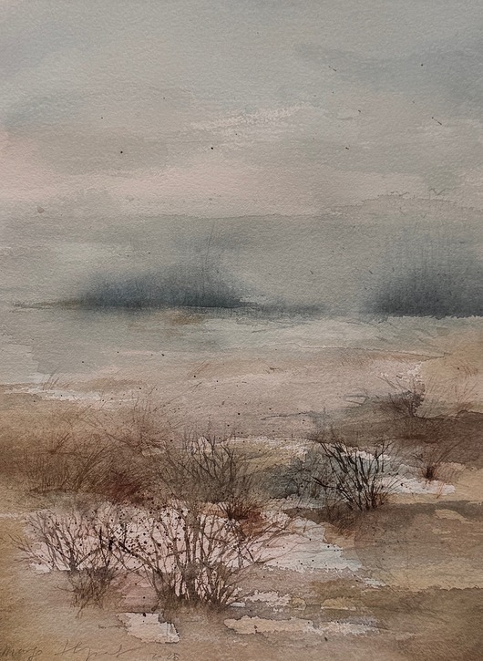 grafiki i ilustracje Akwarela / oryginał "pejzaż"