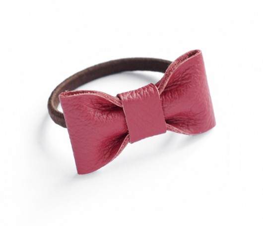 BORDO gumka z kokardką silverlining