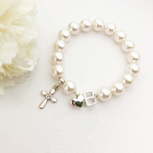 PERSONALIZOWANA bransoletka KOMUNIA inicjał Anemon Atelier