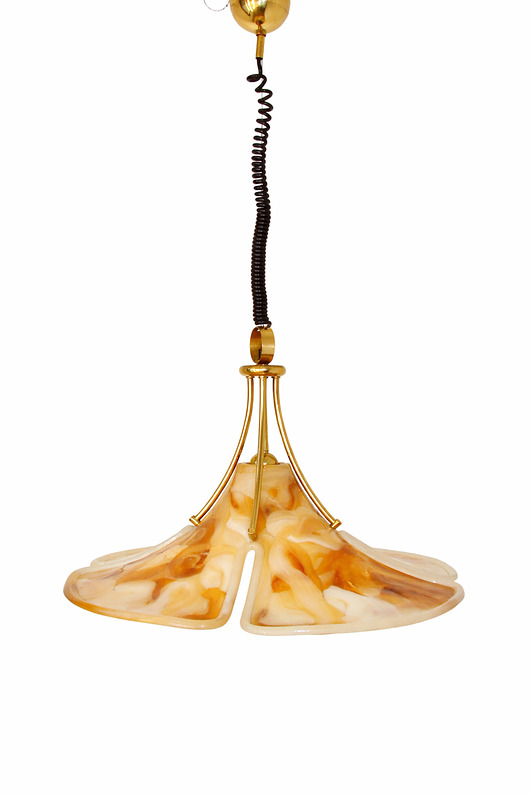 lampy wiszące Lampa wisząca Tulip Cosack lata 70. mosiądz 60 cm E27