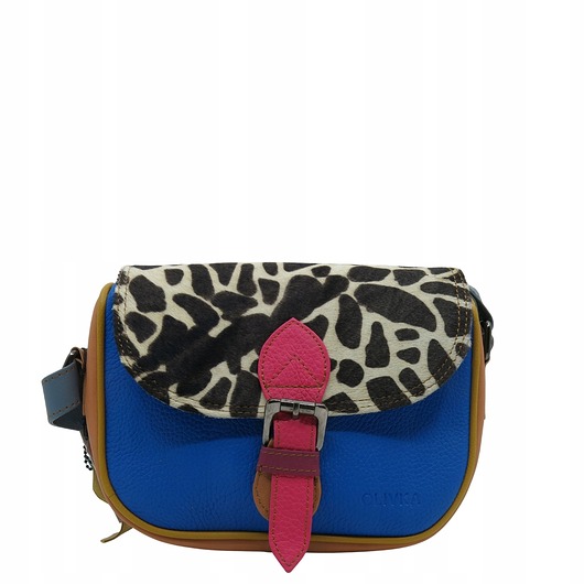 torby na ramię Listonoszka torebka damska skóra naturalna kolorowa oryginalna OLIVKA