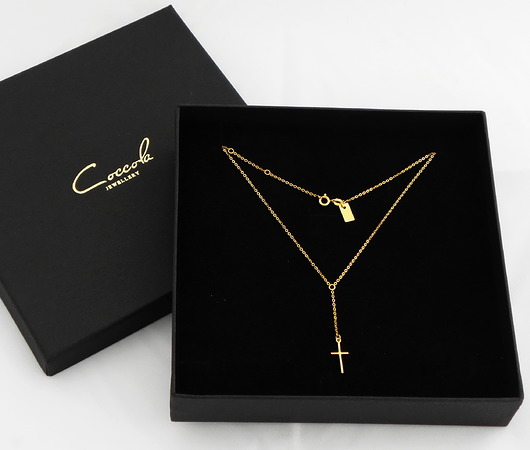 NASZYJNIK SREBRO 925 KRAWATKA Z KRZYŻYKIEM Coccola JEWELLERY