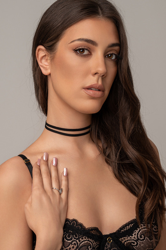 chokery Seksowny podwójny choker Nerine